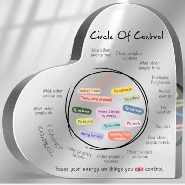 Imagem de MUNLICAR Presentes De Escritório Saúde Mental Para Mulheres, Colegas Trabalho, Chefes, Placa Decoração Em Acrílico, Mesa Conselheiro