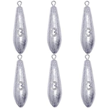 Imagem de TKHDBF Pesos De Pesca Drop Shot Chumbadas Teardrop Bass Para Água Doce E Salgada Equipamentos 1 Oz A 8