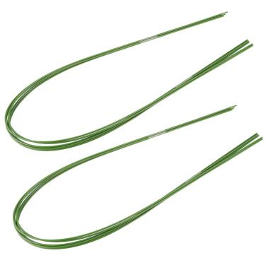 Imagem de Suporte de estufa de jardim de planta de jardim de arame de fios de ferro com revestimento plástico flexível Suporte para jardinagem externa Bonsai Modeling 12pcs 1.2m