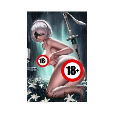 Imagem de Tamanho Grande NieR Automata 2B Sexy Anime Girl Canvas Poster Wall Art