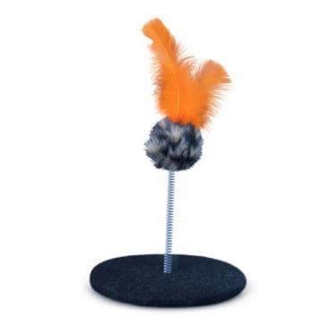 Imagem de Brinquedo Gato Mola Maluca Chocalho Brinquedo Para Gatos Exclusivo Tipo Arranhador Gato (Onça)