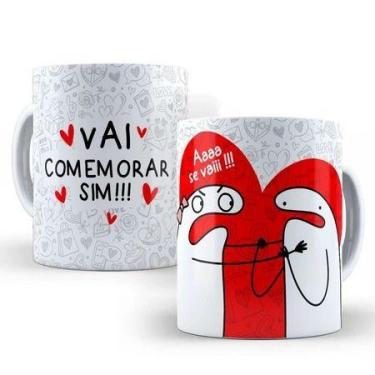Imagem de Caneca Dia dos Namorados Casal Personalizada Flork Engraçada - loja di