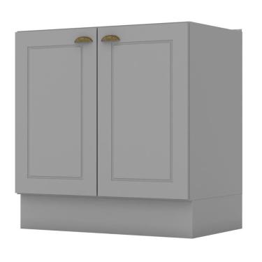 Imagem de Balcão 2 Portas 80cm Americana Cinza - Móveis Henn Cinza