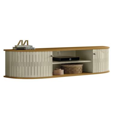 Imagem de Bancada Suspensa Tv 60 Pol 2P 136 cm Modena Cumaru Opala MADETEC