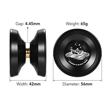 Imagem de Competitiva Liga de Alumínio de Ball Yoyo Profissional Yoyo Toy de alto desempenho Durável para jogadores avançados para iniciantes com luvas com cordas com 2,2 polegadas