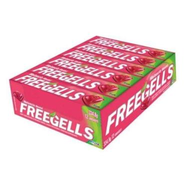 Imagem de Drops Bala Freegells Melancia 27,9g C/12 - Riclan