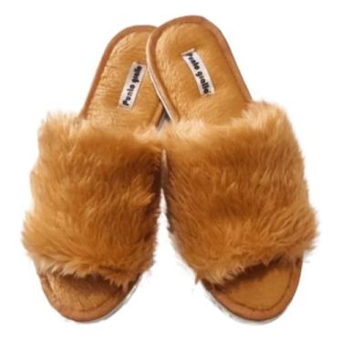 Imagem de Pantufa de Pelúcia Punto Giallo (Caramelo, 39/40, BR, Adulto, Faixa Numérico, 39, 40)