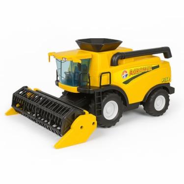 Imagem de Colheitadeira de Brinquedo Grande – Trator Infantil com Pneus Emborrachados, Plataforma Giratória e Detalhes Realistas – Brinquedo Educativo para Crianças (AMARELO)