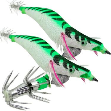 Imagem de Kit 12 Anzóis Isca De Pesca Artificial Verde Zangarilho 12cm