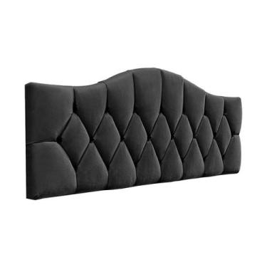 Imagem de Cabeceira Capitonê Provençal Cama Box Estofada Luxo Suede RBL, Queen P