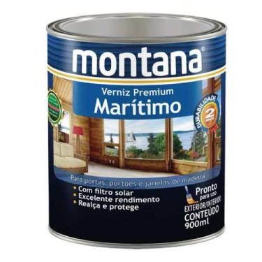 Imagem de Verniz Marítimo Acetinado Natural 900ml - Proteção UV para Madeira - M