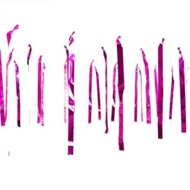Imagem de Varal de Fitas Metalizadas Decoração de Teto para Festas 100 Metros (Pink)
