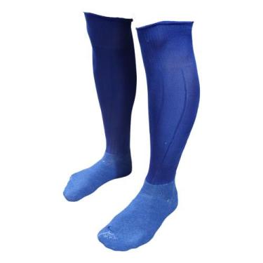 Imagem de Meião De Futebol Delfia Adulto Kit com 16 Pares, Azul royal, Único