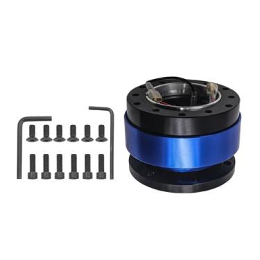 Imagem de Cubo de liberação rápida - Cubo rápido de volante de alumínio, adaptador compacto removível de substituição ajustável para corrida automotiva, drift, carro, barco, aventura