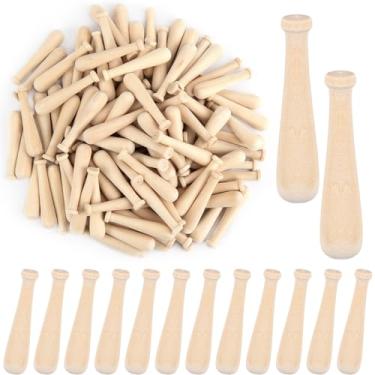 Imagem de Framendino Pacote Com 100 Mini Tacos De Beisebol 2" Madeira Inacabada, Sem Pintura, Para Projetos Artesanato Faça Você Mesmo