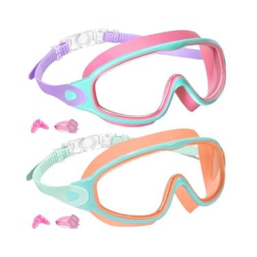 Imagem de Rrlihjgu Óculos de Natação Infantil, Acessórios de Natação e Óculos para Piscina, Lentes Anti-embaçamento e Estanques com Clip Nasal para Meninos Meninas Jovens Praia Piscina Verão Snorkeling Mergulho