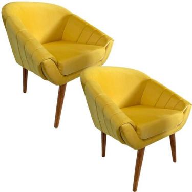 Imagem de Kit Duas Poltronas Giovana em Sued Premium - Sua Casa Decorações, Amar
