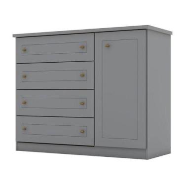 Imagem de Cômoda Nova York Cinza  Henn - MÓVEIS HENN