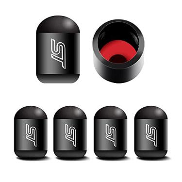 Imagem de IL 4Pcs Car Tire Valve Stem Air Caps Cover Multicolor Tire Wheel Cap Universal Metal Combo Set Styling Decoration Accessories for SUV Truck Motorcycles Model (Black, for ST) (3Color Air Caps)