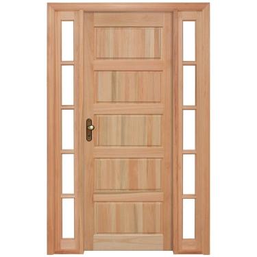 Imagem de Porta de Almofadas com Marco e Vitrôs Dos Dois Lados Rondosul Natural