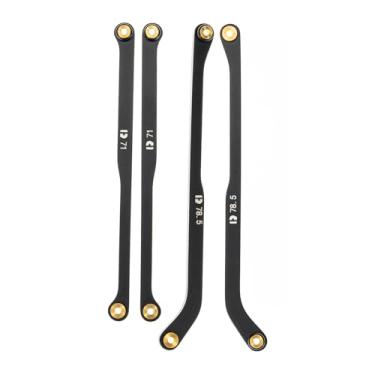 Imagem de RampCrab High Clearance 4 Links Set for SCX24 Gladiator & Dodge Power Wagon, Steel Links Set, ONLY Rear, 4Pcs, Black