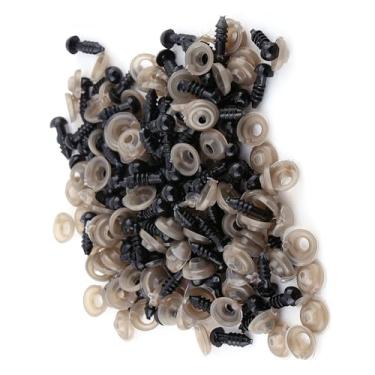 Imagem de 50 Pares 6/9/10/12 Mm Doll Preto Boneca Sénarié Eyes Kit para Brinquedos de Dentes Em Pelúcia (12mm)