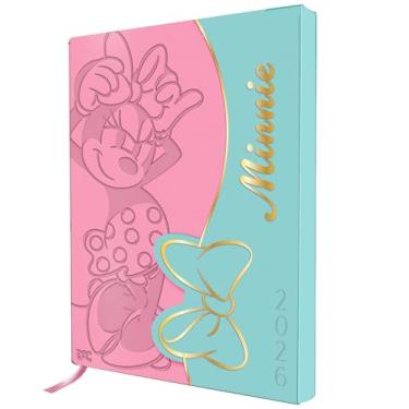 Imagem de DAC - Agenda maior 2026 com 336 páginas e Fita Marca Página - Minnie