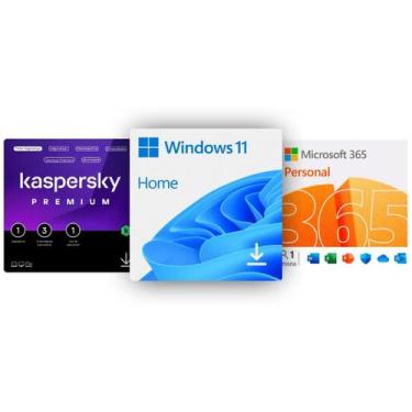Imagem de Windows 11 Home + Microsoft 365 Personal + Kaspersky Premium 1 Disposi