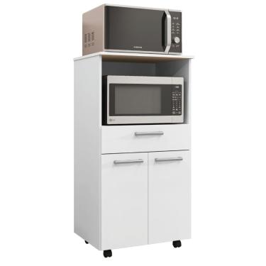 Imagem de Armário de Cozinha Balcão Multiuso Duplo Forno Duetto Branco Kit's Paraná