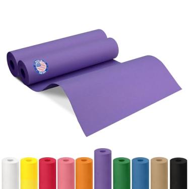 Imagem de IDL Packaging Rolo de papel kraft roxo de 30,5 m x 30,048 cm, pacote com 2 - Papel artesanal de qualidade feito nos EUA para embrulho de presente, artes e artesanato infantil, projetos escolares