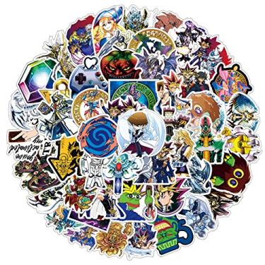 Imagem de Pacote de adesivos Yu-Gi-Oh! com 50 peças | Jogo de anime clássico de vinil colorido à prova d'água Cool Deacls para garrafa de água, guitarra, laptop, computador, adolescentes, adultos, meninas, crianças (Yu-Gi-Oh!)..