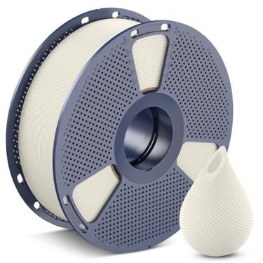 Imagem de SUNLU Filamento de impressora 3D Filamento PETG 1,75 mm, menos amarração boa camada adesão alta resistência, filamento PETG 1,75 ± 0,02 mm, carretel de 1 kg (1 kg), branco ósseo