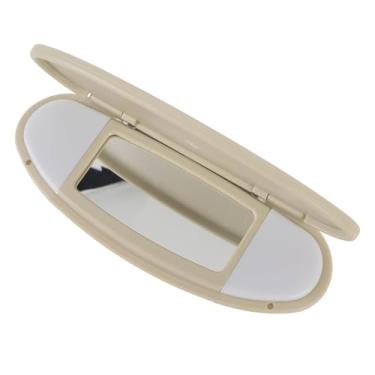 Imagem de Zhjvihx Capa de Espelho de Vaidade Viseira Solar, Ajuste Preciso Anti -scratch Durading Conveniente 51167361834 Elegante para R55 R56 R57 R58 R59 R60 R61 2007 a 2014 (Bege)