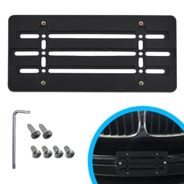 Imagem de Suporte de placa de carro de para-choque dianteiro para BMW 2000-2023, conjunto de suporte de placa com 6 parafusos exclusivos e kit de chave inglesa, kit de montagem de etiqueta de licença, suportes