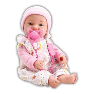 Imagem de Boneca New Born Soninho Bebê COM Pijama, Touca, Mamadeira e Chupeta - Divertoys