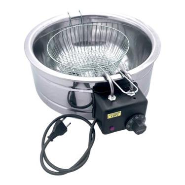 Imagem de Tacho Aço Inox Fritadeira Industrial Elétrica 8 Litros 127V - Ipe Cozi