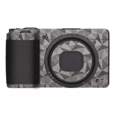 Imagem de GR 3 GR 3X Adesivo de Câmera Resistente ao Desgaste Película Protetora Decalque Película Protetora Película de Precisão para Ricoh GR3 GR3X (Triângulo Titânio)