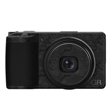 Imagem de Adesivo de câmera resistente ao desgaste GR 3 GR 3X Película protetora decalque de película protetora de precisão para Ricoh GR3 GR3X (onda preta)
