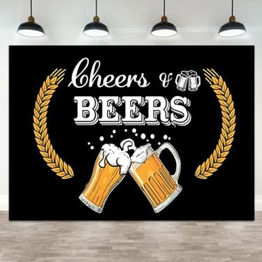 Imagem de ASDCXZ 2,1 x 1,5 m Pano de fundo de cerveja com tema de cerveja com tiras de cerveja com tiras de trigo, guirlanda, fotografia de fundo de bar, pub, banner, festival, decoração de aniversário, retrato