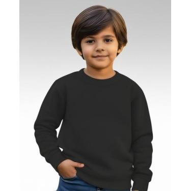 Imagem de Blusa de Frio Moletom Infantil 4 a 8 anos Flanelada com Punho Basico I