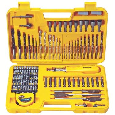 Imagem de Maleta Plástica com Brocas e Ponteiras Tramontina para Uso Doméstico 110 peças 43145110