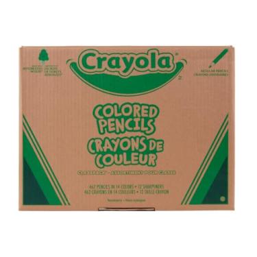 Imagem de CRAYOLA Lápis de cor Classpack (462 ct), lápis de cor a granel, 14 cores sortidas, material escolar para professores, a partir de 3 anos