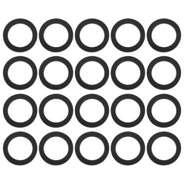 Imagem de Briny River 20 arruelas planas de borracha 25 mm x 35 mm x 3 mm juntas planas antiderrapantes para halteres de barra, manutenção de equipamentos de fitness e aplicações de encanamento