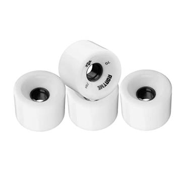 Imagem de MotiveTech Rodas de Skate de 51 Mm X 70 Mm, 4 Peças, PU Cruiser Longboard, Roda de Substituição, Rolamento de Manutenção, PU, Branco