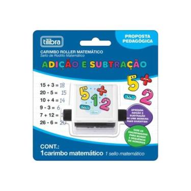 Imagem de Carimbo Roller Matemático Adição e Subtração Tilibra