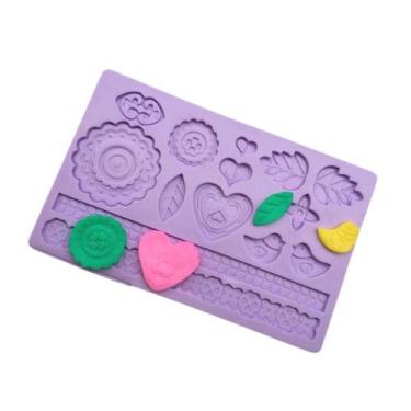 Imagem de Molde de silicone passarinho, jardim,folha coração, mandala para decor