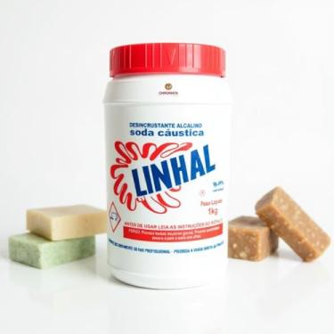 Imagem de Soda Cáustica Pura 99% 1kg Linhal Desentupidor Potente, Produção de Sabão e Limpeza Profunda