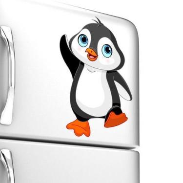 Imagem de Adesivo para Geladeira Pinguim Feliz 25x16cm - Quartinhos
