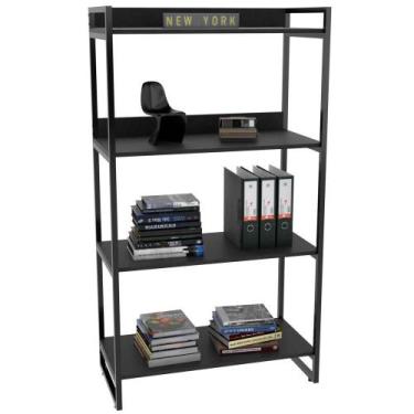 Imagem de Estante Multiuso 4 Prateleiras Escritório Estilo Industrial Form 146x8