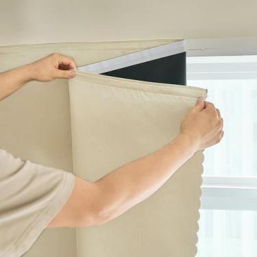 Imagem de Cortinas Blackout AJAZZ Autoadesivas Bege 120x140cm 1 painel